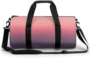 Gym Bag 17in for Men Women, Waterproof Foldable Sports Organizer, Durable Workout Travel Duffle Bag, Warm Glow Shift-1570