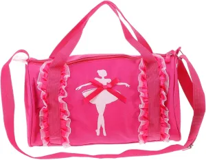 Homoyoyo Ballet Dance Tote Bag for Shoulder Strap Durable for Ballet Shoes and Dress Stylish Design with Floral Pattern