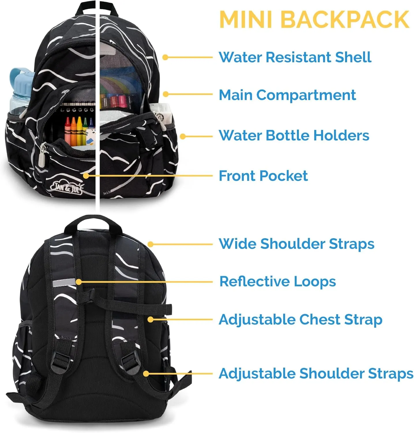 JAN & JUL Little Xplorers Mini Preschool Backpack (Dreamscape, One Size)