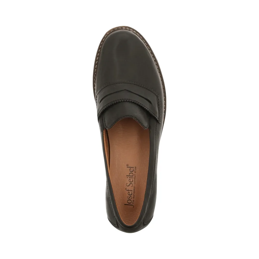 Josef Seibel Women's Sienna 96 Leather Loafer (Black)