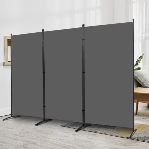 JVVMNJLK Indoor Room Divider, Portable Office Divider, Room Divider Wall Screen 3 Panel, Folding Partition Privacy Screen Walls Dividers for Room Separator 102" W x 71.3" H, Grey