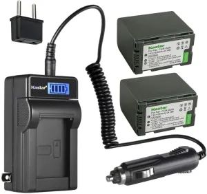 Kastar 2-Pack CGR-D28 Battery and LCD AC Charger Compatible with Panasonic NV-DS27, NV-DS28, NV-DS29, NV-DS30, NV-DS33, NV-DS35, NV-DS37, NV-DS38, NV-DS50, NV-DS55, NV-DS60, NV-DS65, NV-DS68