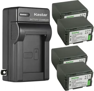 Kastar 4-Pack CGR-D28 Battery and AC Wall Charger Replacement for Panasonic CGA-D28A/1B, CGA-D28R, CGA-D28S, CGA-D28SE/1B, CGA-D320, CGA-D320A/1B, CGA-D320E/1B, DE-A20, DE-A88C, VSK0581, AG-B23P