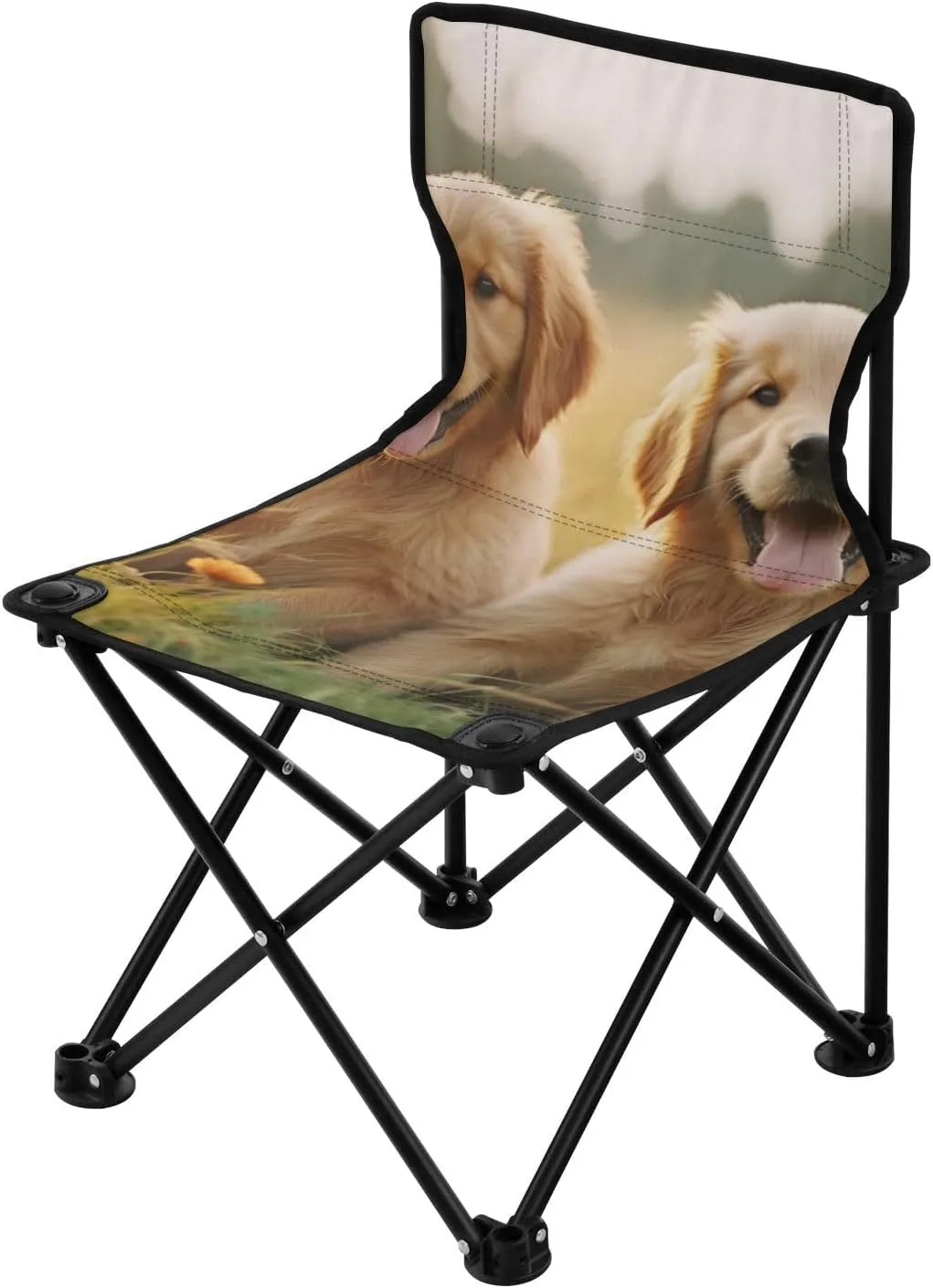Kigai Folding Camping Chair Heavy Duty Chair Ultralight Compact Portable Beach Chair for Outdoor Camp, Hiking, Travel, Beach, Sporting Event and Picnic, Cute Dog