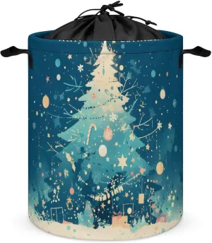 Laundry Hampers, Large Drawstring Laundry Bag, Removable Laundry Bags, Collapsible Storage Bin with Handles for Home Organization, Kids Room, Nursery Evergreen