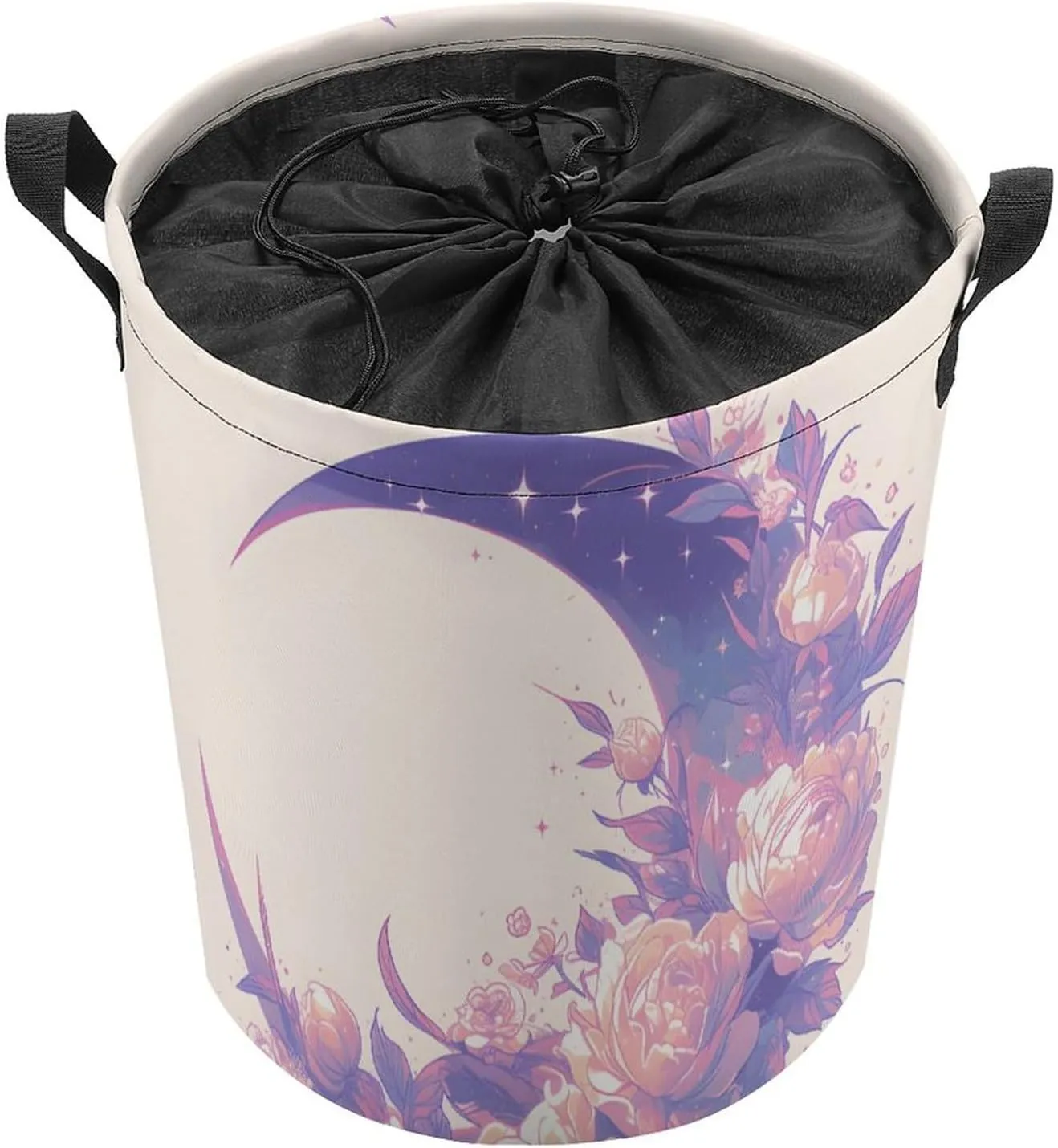 Laundry Hampers, Large Drawstring Laundry Bag, Removable Laundry Bags, Collapsible Storage Bin with Handles for Home Organization, Kids Room, Nursery Plant