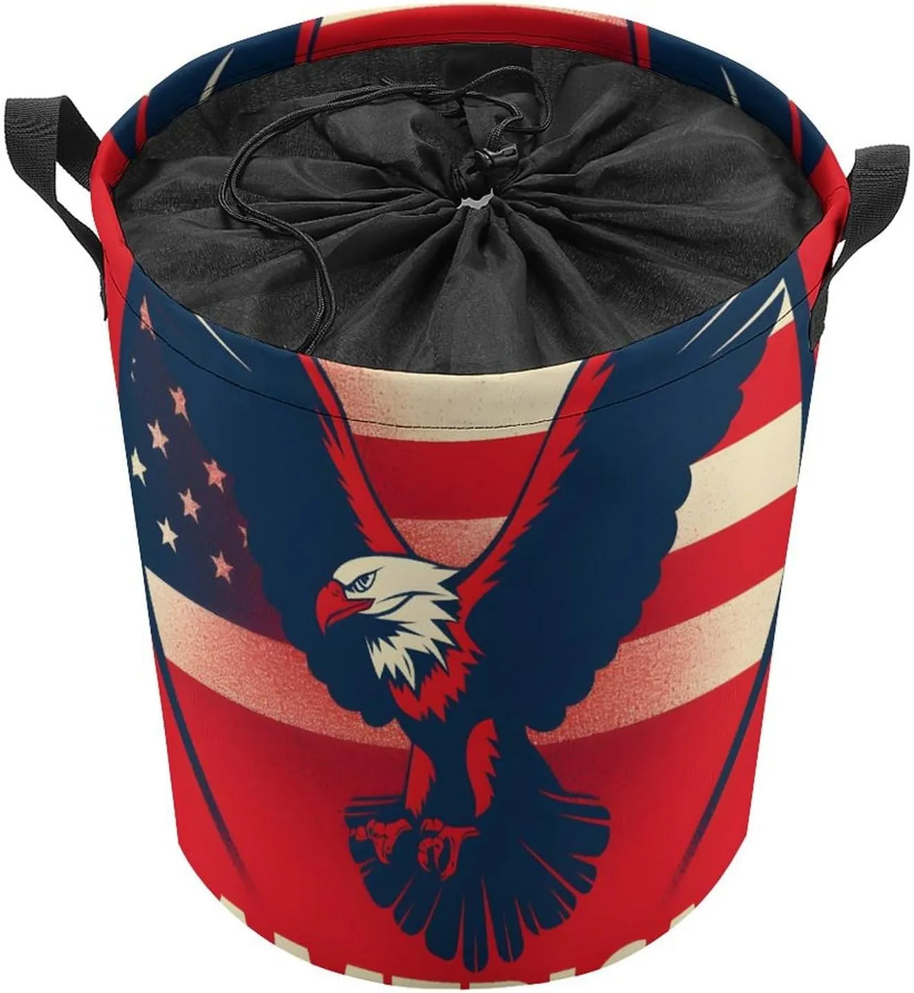 Laundry Hampers, Large Drawstring Laundry Bag, Removable Laundry Bags, Collapsible Storage Bin with Handles for Home Organization, Kids Room, Nursery Vertebrate