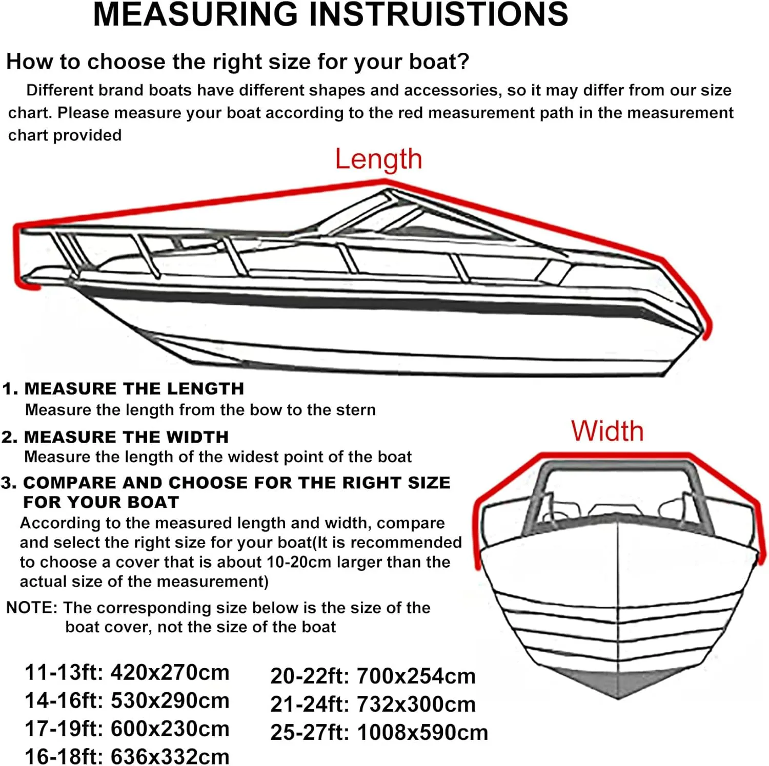 LDIW 420D Trailerable Boat Cover UV Protection Dust-Proof Cover Fit for V-Hull, Tri-Hull, Bass, Fishing Boat, Runabout, Fish & Ski Boat,Blue,20~22FT: 700x254cm