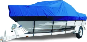 LDIW 420D Trailerable Boat Cover UV Protection Dust-Proof Cover Fit for V-Hull, Tri-Hull, Bass, Fishing Boat, Runabout, Fish & Ski Boat,Blue,20~22FT: 700x254cm