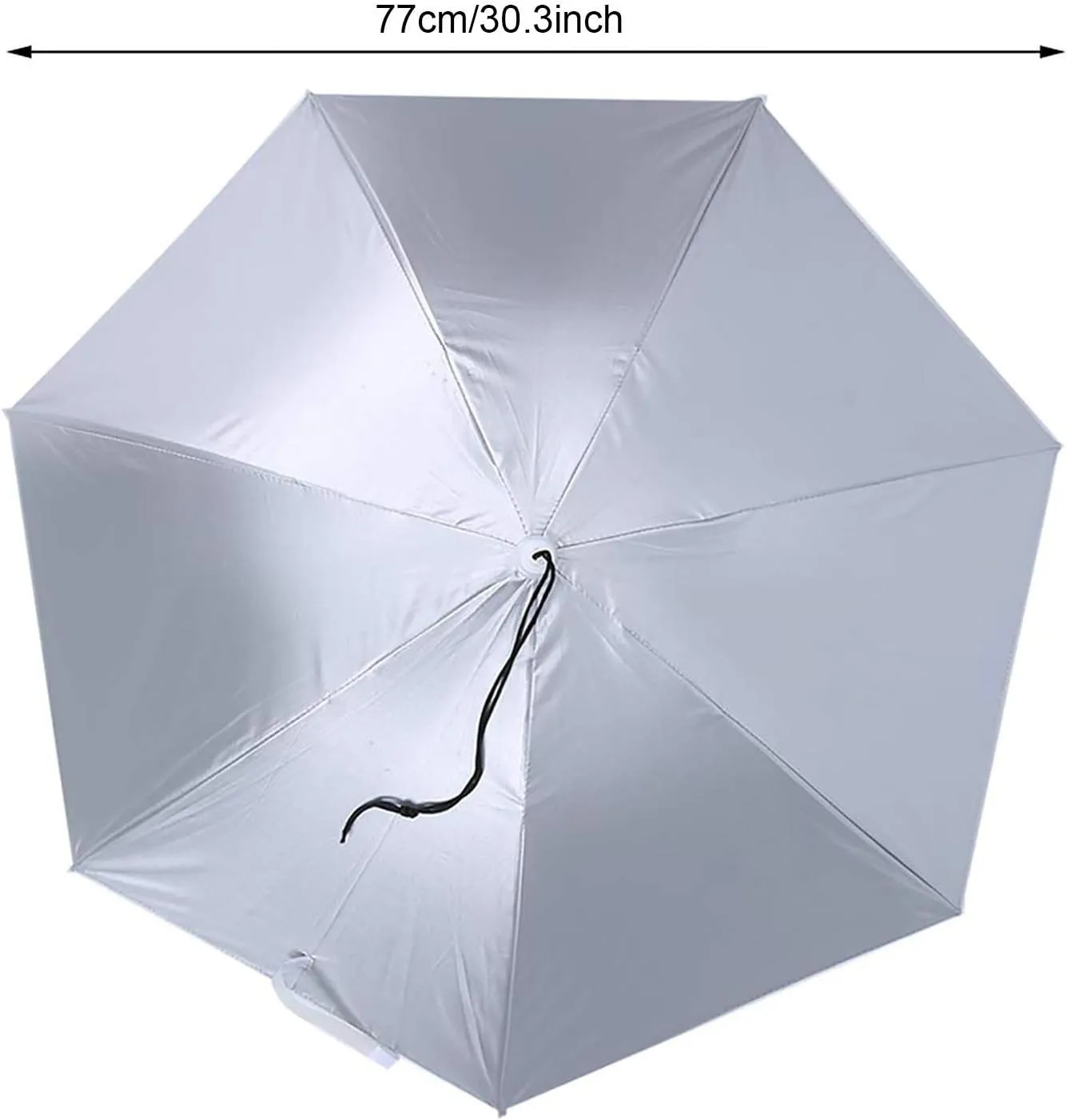 LiebeWH Hand Umbrella Hat, 77cm Sunscreen Headwear Cap Umbrella, Head Hats Windproof Head Mounted Top Folding for Fishing Gardening Yard Outdoor Hiking