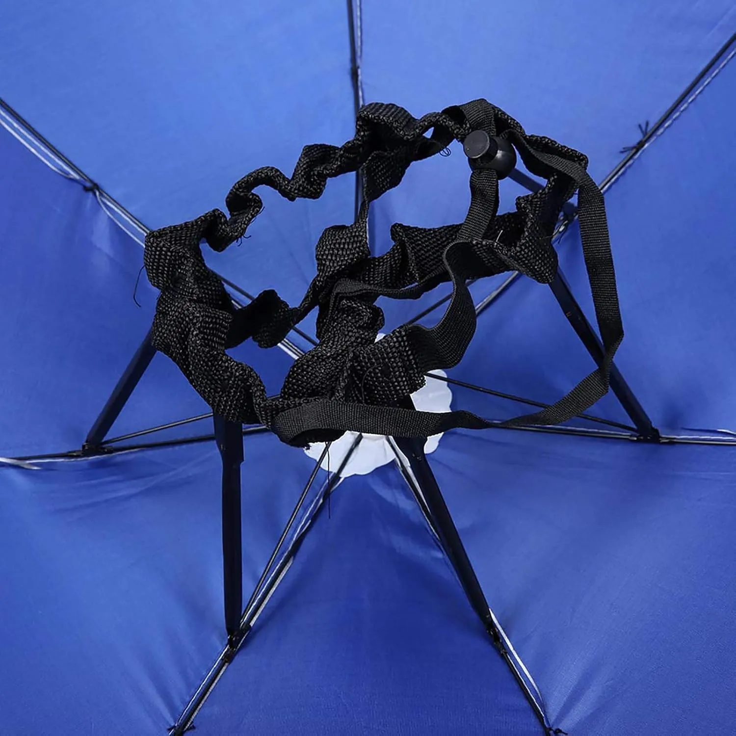 LiebeWH Hand Umbrella Hat, 77cm Sunscreen Headwear Cap Umbrella, Head Hats Windproof Head Mounted Top Folding for Fishing Gardening Yard Outdoor Hiking