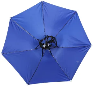 LiebeWH Hand Umbrella Hat, 77cm Sunscreen Headwear Cap Umbrella, Head Hats Windproof Head Mounted Top Folding for Fishing Gardening Yard Outdoor Hiking