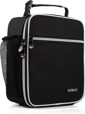 Lunch Bag, Durable Insulated Lunch Box Reusable Adults Tote Bag Lunch Bag for Men, Women, Adults (Black)