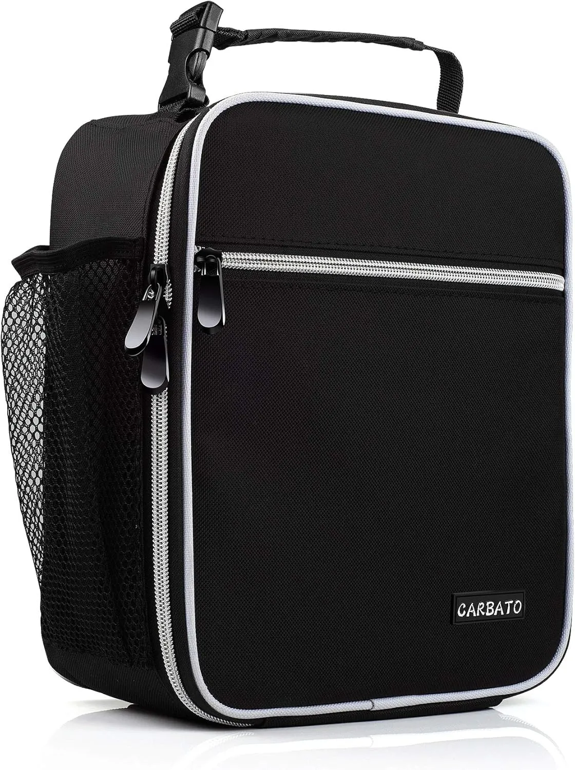 Lunch Bag, Durable Insulated Lunch Box Reusable Adults Tote Bag Lunch Bag for Men, Women, Adults (Black)