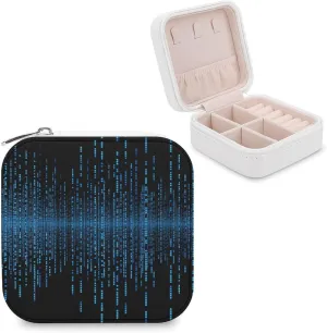 Makeup Mirror, The Blue Binary Matrix Printed Makeup Mirror,portable Makeup Mirror,durable Makeup Mirror,office Makeup Mirror