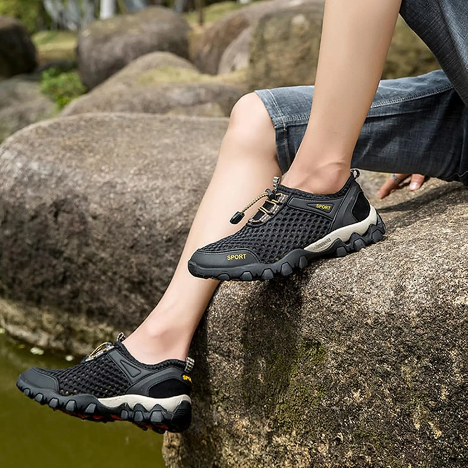 Mens Climbing Shoes Hiking Trekking Low Rise Trail Shoes Outdoor