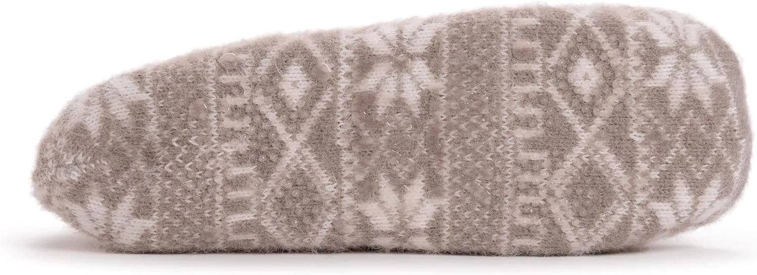 MUK LUKS Women's Pom Ballerina Slippers