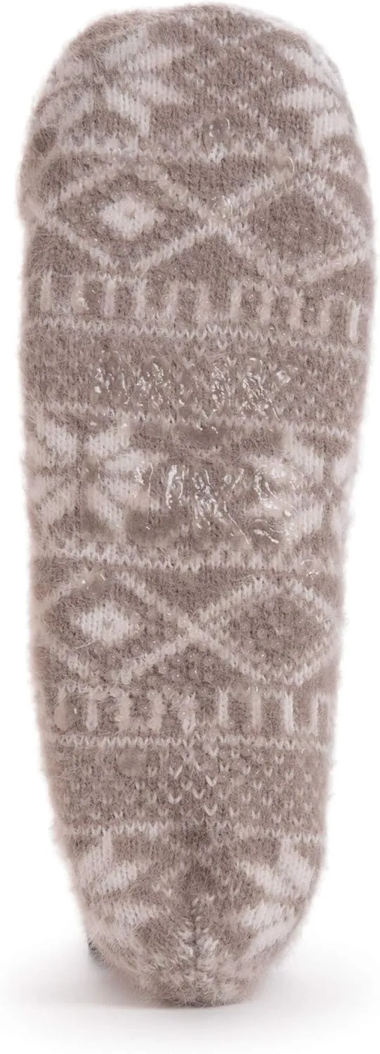 MUK LUKS Women's Pom Ballerina Slippers