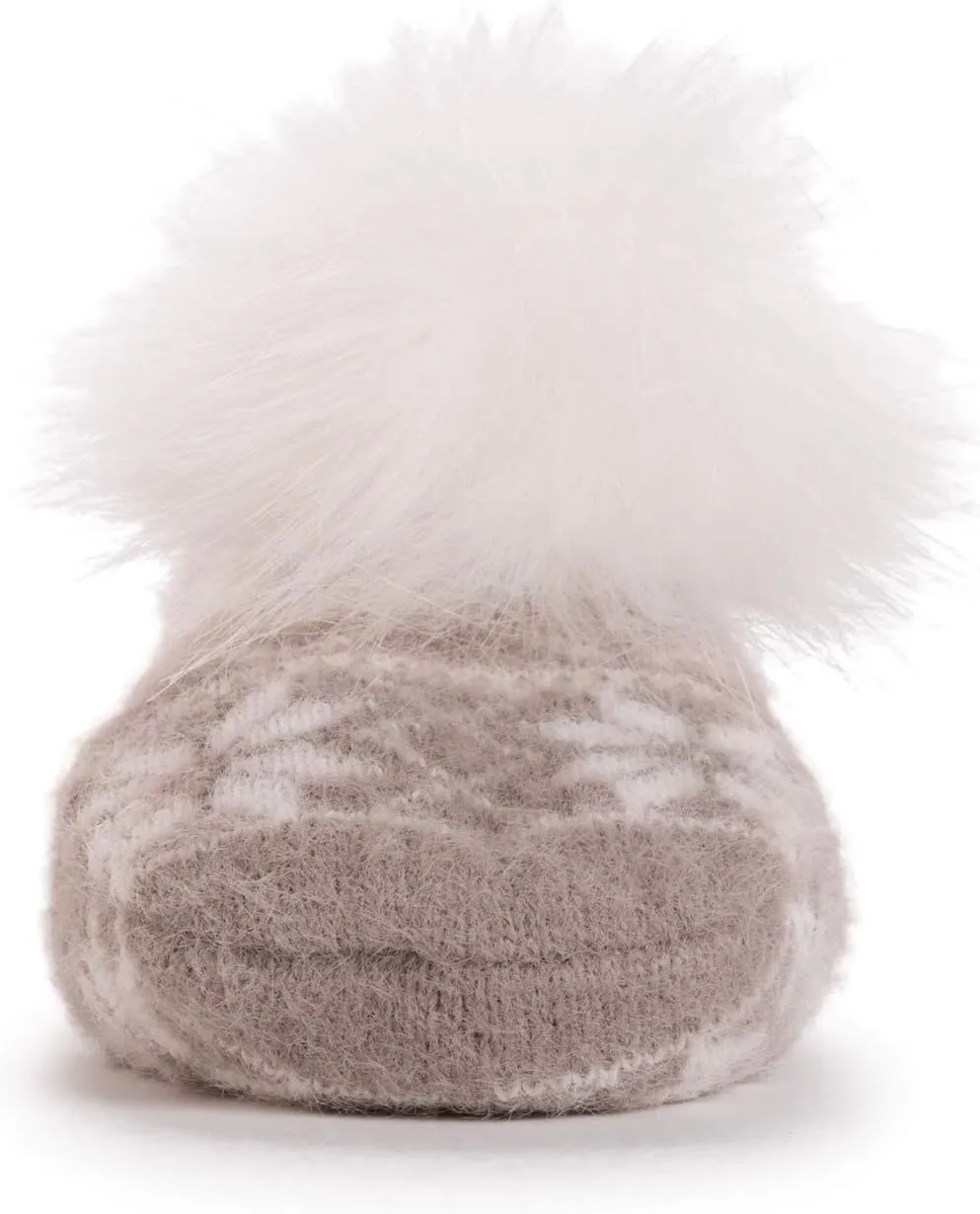 MUK LUKS Women's Pom Ballerina Slippers