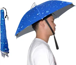 NEW-Vi Umbrella Hat Adult and Kids Folding Cap for Beach Fishing Golf Party Headwear