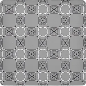 ODAWA Gray Geometric Self Adhesive Cloth 17.7X17.7 Inch Open Lay Flat Makeup Bag Lightweight Foldable Wrapper for Camera Accessories