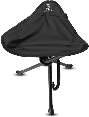 Outdoor Portable Camping Stool, Fishing Stool, Three-Legged Stool, for Fishing, Camping, Outdoor Barbecue, Mountaineering and Concert, Bear up to 220Lbs (Black)