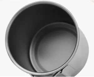 Outdoor Portable Titanium Alloy Coffee Cup Folding Handle Ultralight Water Cup(600ml)