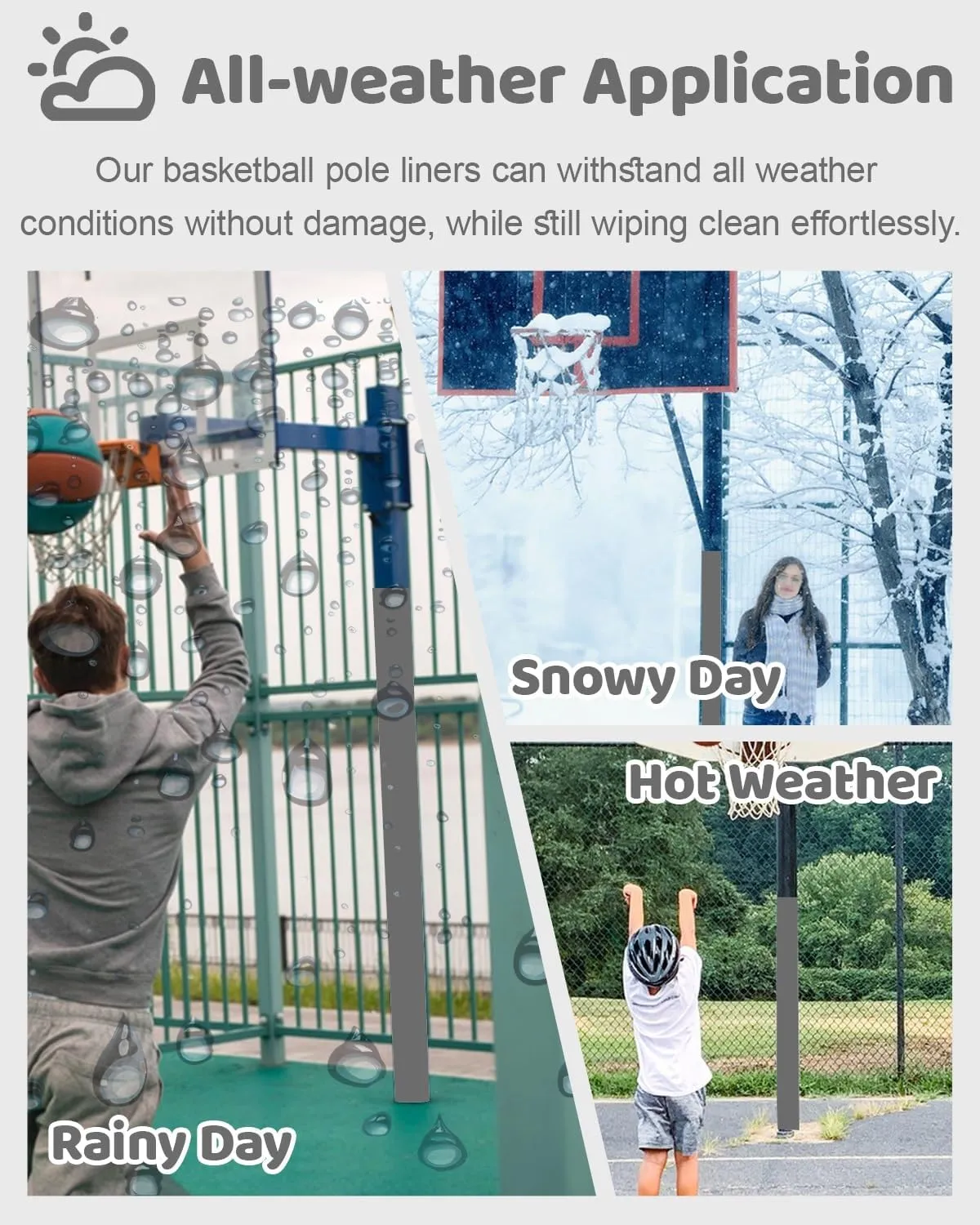 Playground Post Pad 3 4 5 6 Ft for Slipping Protective, All Weather Pole Pad Replacement Wrap Around, Martial Arts Gym Basement Collision Pole(Red,H 72"(6ft))