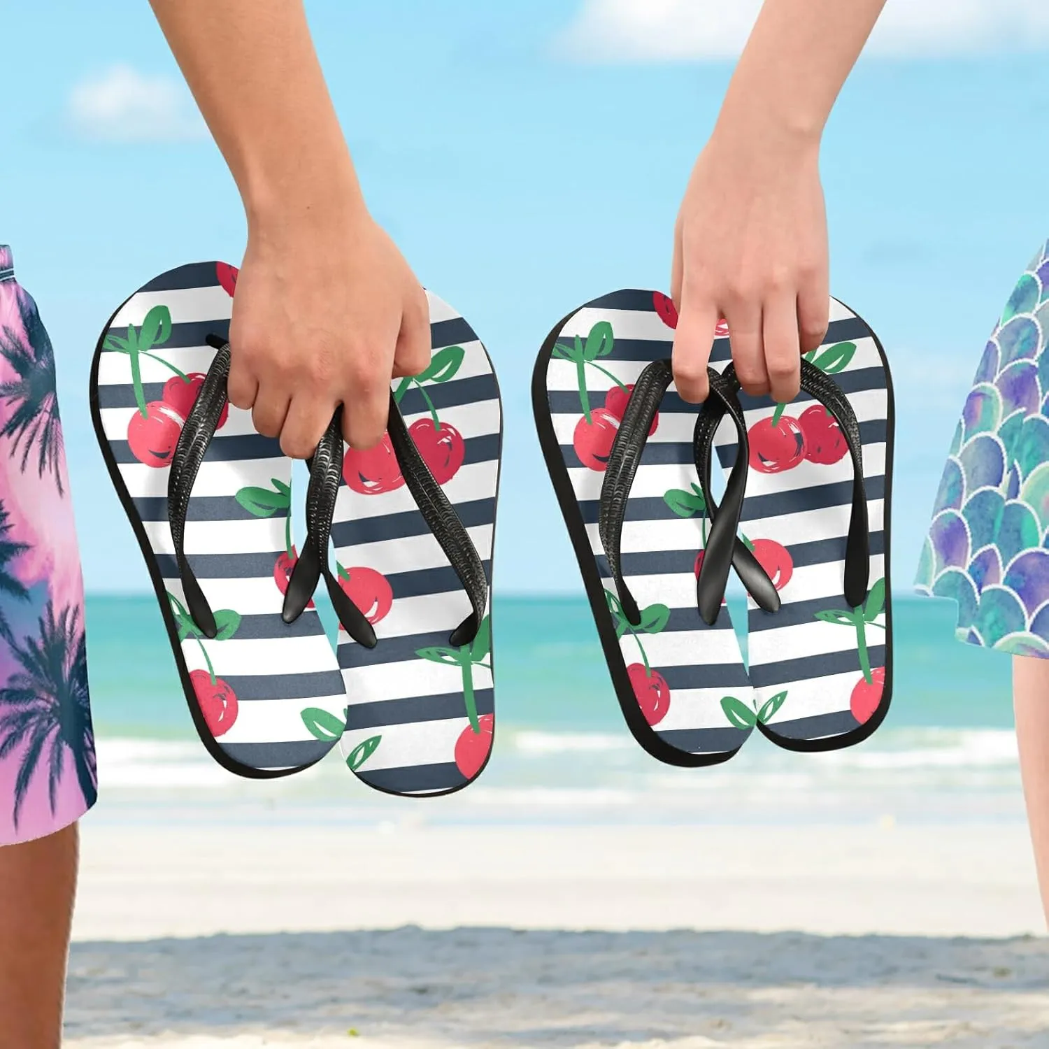 Poeticcity Flip Sandal Men Women Flip Flops for Hotel Spa Home Slippers Bedroom Travel S-XXL