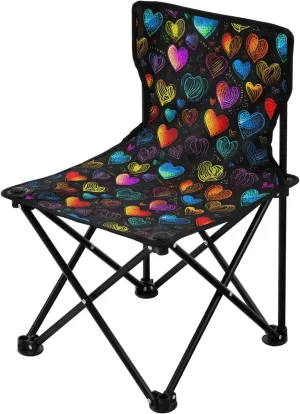 Portable Camping Chairs Color Valentine's Day Lightweight Folding Chair for Camping, Beach, Picnic, Travel and Sports with Carry Bag 20849328