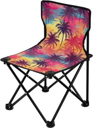 Portable Camping Chairs Tropical Palm Lightweight Folding Chair for Camping, Beach, Picnic, Travel and Sports with Carry Bag 20853167