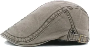 Quanhaigou Unisex Denim Newsboy Hats Flat Ivy Gatsby Cabbie Driving Berets Hat Cotton Dad Cap for Men Women