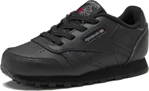 Reebok unisex baby Classic Leather Sneaker, Core Black, 8 Infant US