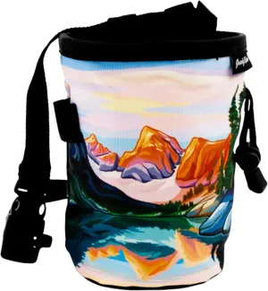 Rock Climbing Chalk Bag | for Outdoor, Gym, & Bouldering | Adjustable Waist Belt, Durable Drawstring Closure, & Zippered Pocket