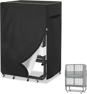 Rollaway Bed Storage Cover,Heavy Duty Durable 600D Waterproof Dustproof Foldable Bed Cover,Fold Up Beds Storage Cover with Zipper, Fits Adults Twin Size Rollaway Beds,39"L x 15"W x 44.8"H