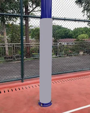 Round Basketball Pole Padding for Outdoor All Goals, Custom Return Pole Attachment Heavy Duty, Karate Martial Arts Gym Pole Cover Wrap Around(Gray,Dia 3.5"(0.3ft))