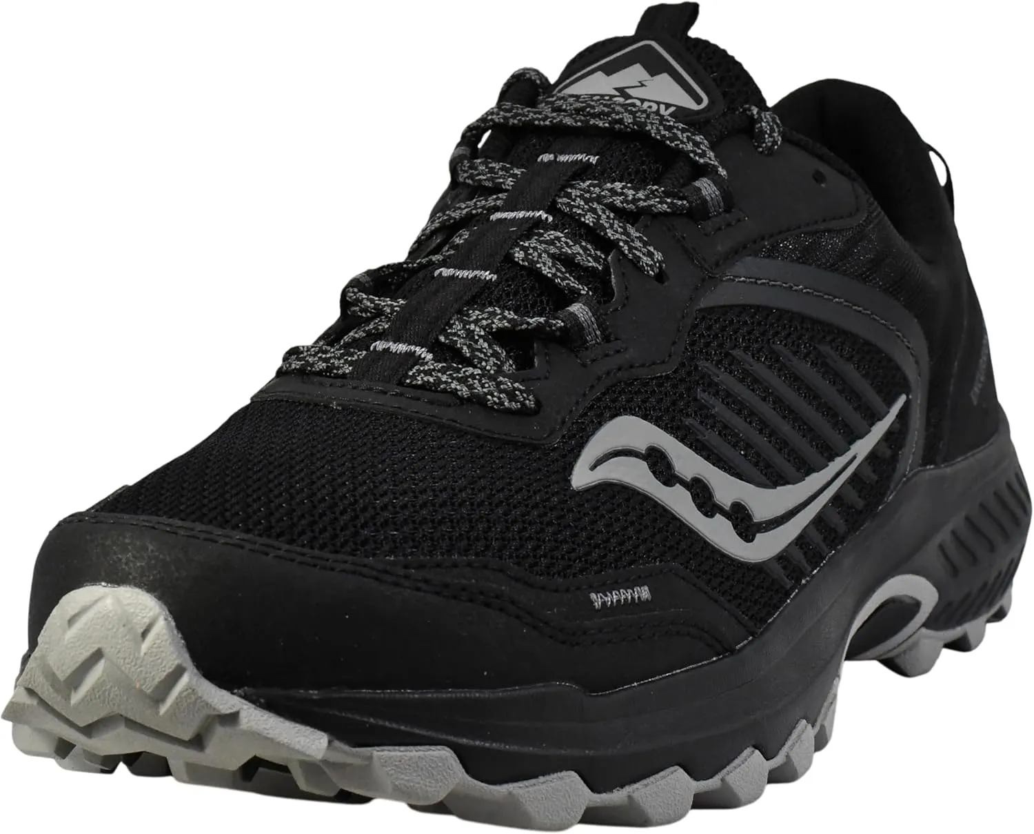 Saucony Men's Excursion TR15 Sneaker, Black/Shadow, 12 Wide