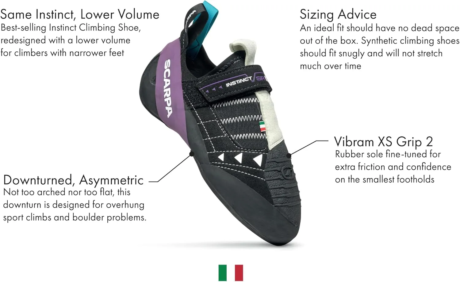 SCARPA Instinct VSR LV Rock Climbing & Bouldering Shoes - Low-Volume Fit