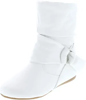 Selena-58 Women's Fashion Mid Calf Flat Heel Side Zipper Slouch Boots