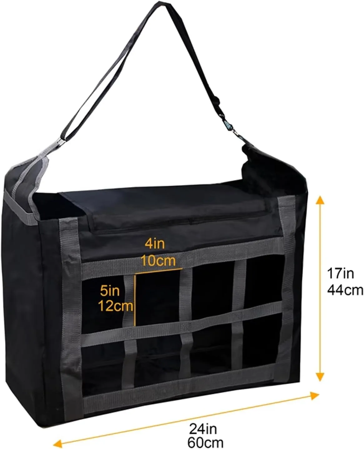 Slow Feeder Hay Bag - Hay Storage Net for Horse Donkey Goat for Camping Trips, Easy to Fill (2 PCS)