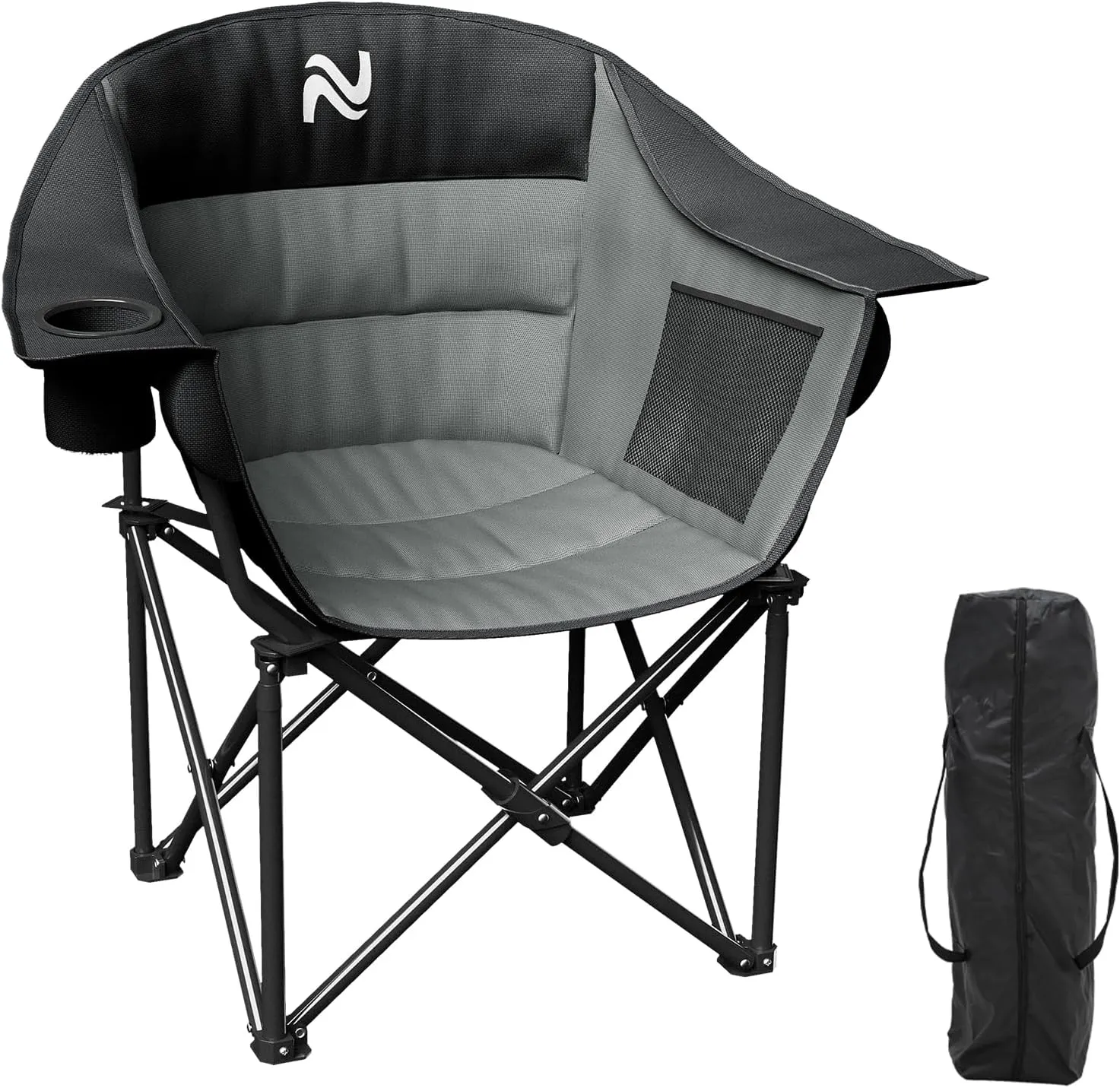 Slsy Heated Camping Chair Oversized, Outdoor Portable Heated Folding Chairs, Heated Foldable Chair Seat Supports 500 lbs, Heating Chair for Outdoor Sports, Camping, Patio, and Picnics