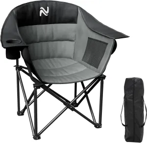Slsy Heated Camping Chair Oversized, Outdoor Portable Heated Folding Chairs, Heated Foldable Chair Seat Supports 500 lbs, Heating Chair for Outdoor Sports, Camping, Patio, and Picnics