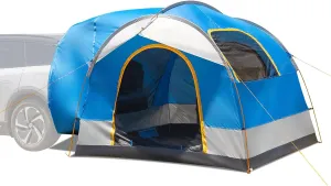 SUV Camping Tent, Outdoor SUV Tent with Double Doors for 5 Person, Waterproof PU2000mm Double Layer Tent for Outdoor Travel, Blue & Gray