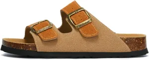 SywzX&xfybz Womens Flat Sandals with Cork Footbed Anti slip frosted leather beach slippers