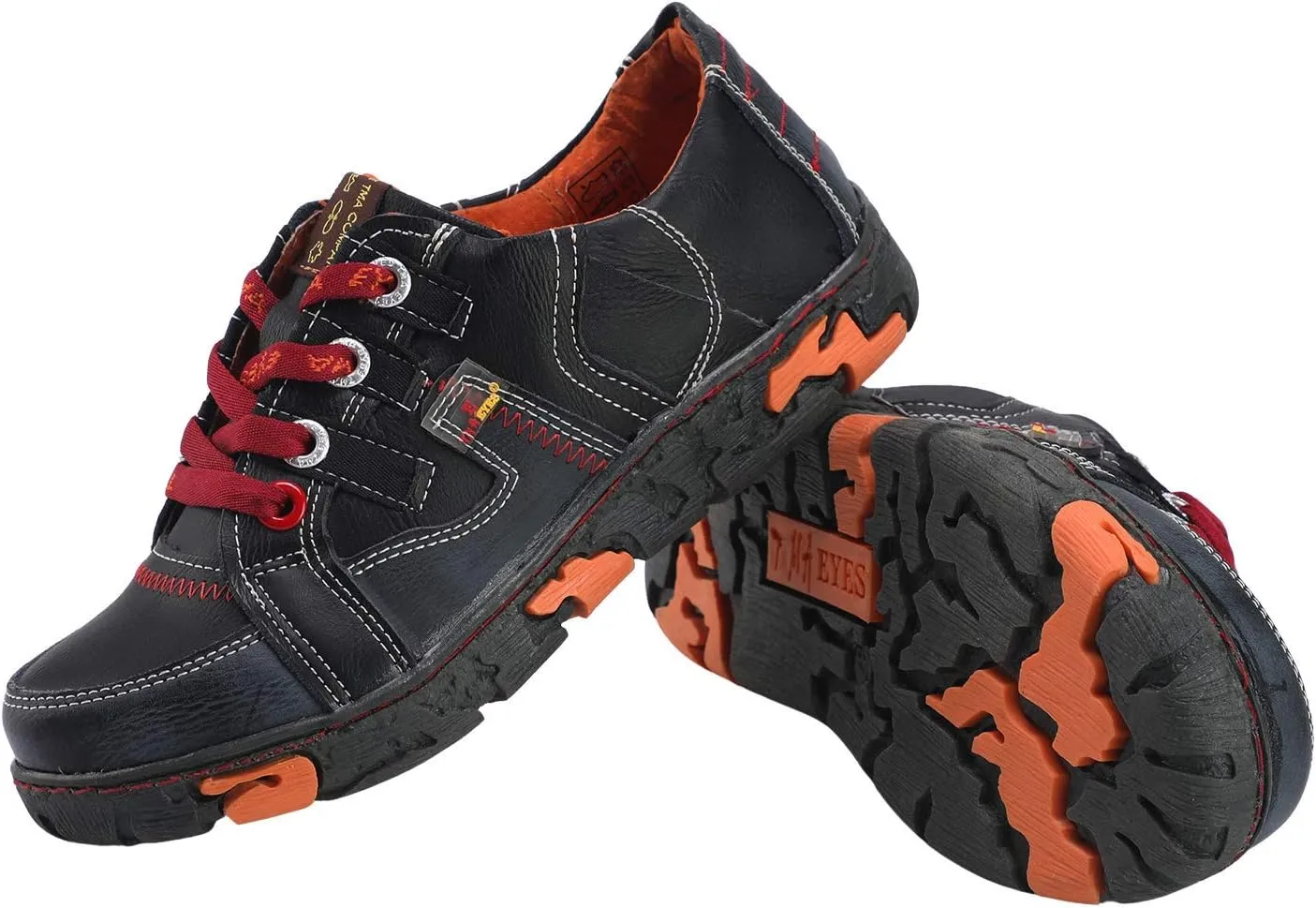 TMA EYES Genuine Leather Women's Flat Fashion Sneaker Shoes for Outdoor