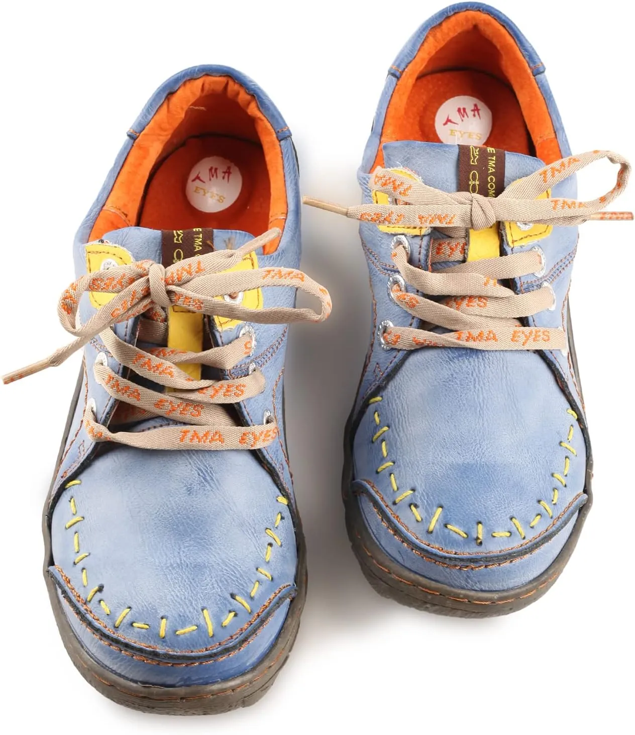 TMA EYES Hand Stitching Leather Women's Sneaker