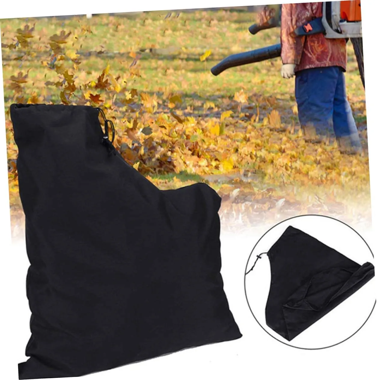 Totority 1Pc Capacity Leaf Blower Vacuum Bag Durable Storage for Efficient Garden Cleanup Design for Disposal Black