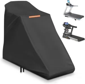 Unfolding Treadmill Cover Waterproof Outdoor,for Home Indoor Gym,Durable Anti-UV Dustproof 210D Polyester, Running Machine Covers Workout Equipment Protective,with Buckles,Reflective Strip-Aibiley