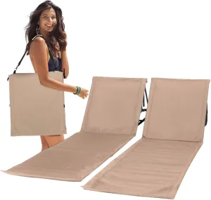 UNIPRIDE Lightweight Beach Chairs for Adults #2025 - Beach Mat Sand Free Waterproof I Ideal as Lounger for Tanning I Relaxing, Compact & Ultimate Beach Gear - Beige