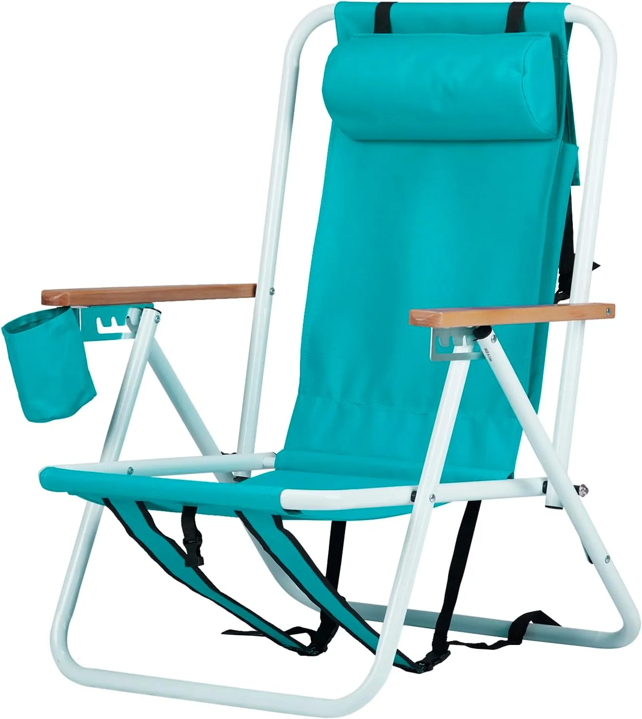 Vasitelan Outdoor Folding Beach Chairs for Adults,Compact Portable Folding Camping Chair with Backpack Straps, Support to 265LBS (Green)